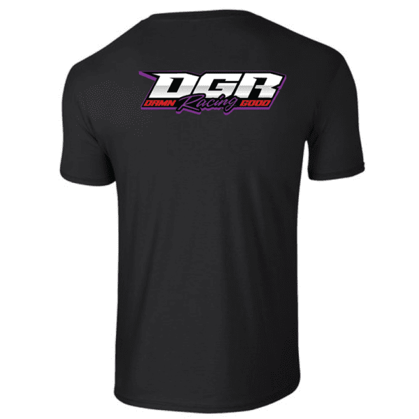 G640 Gildan Soft Style T-Shirt - Black (Purple Logo) - Image 2